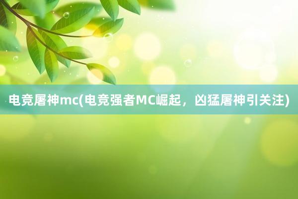 电竞屠神mc(电竞强者MC崛起，凶猛屠神引关注)