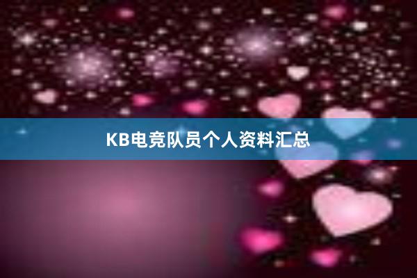 KB电竞队员个人资料汇总