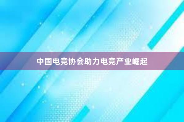 中国电竞协会助力电竞产业崛起