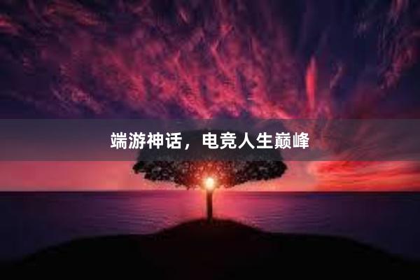 端游神话，电竞人生巅峰