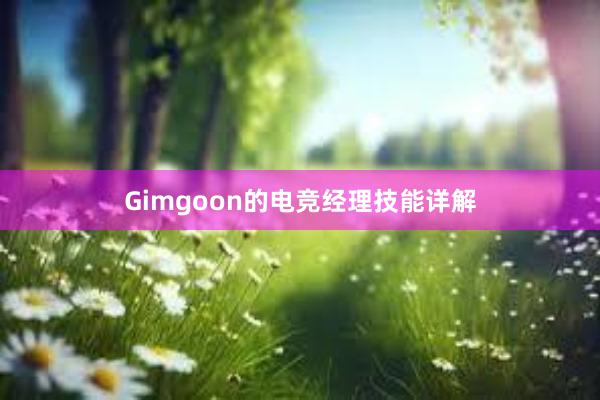 Gimgoon的电竞经理技能详解