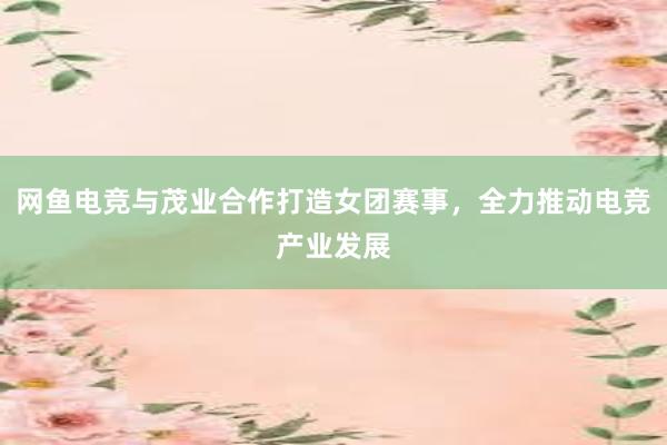 网鱼电竞与茂业合作打造女团赛事，全力推动电竞产业发展